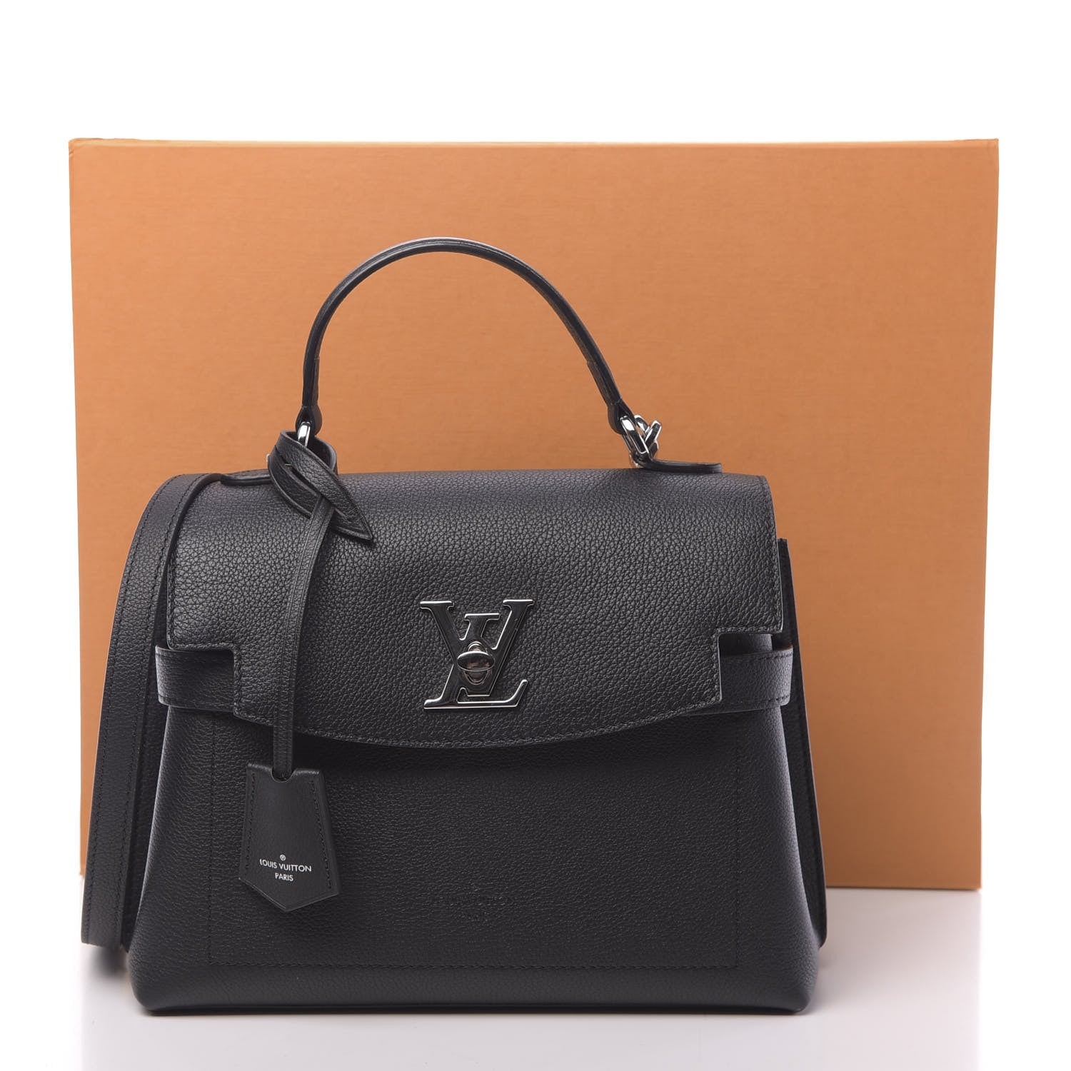 Louis Vuitton Calfskin Lockme Ever BB Black 13 of 13