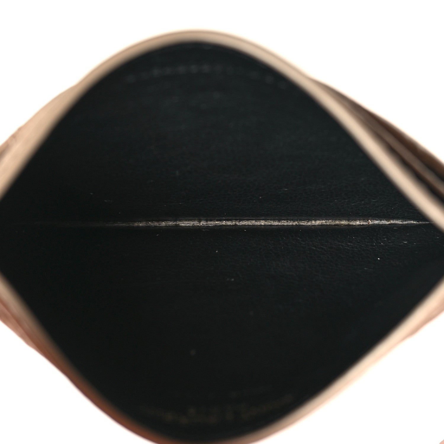 Saint Laurent Grain De Poudre Matelasse Chevron Monogram Credit Card Case Sea Salt 5 of 10
