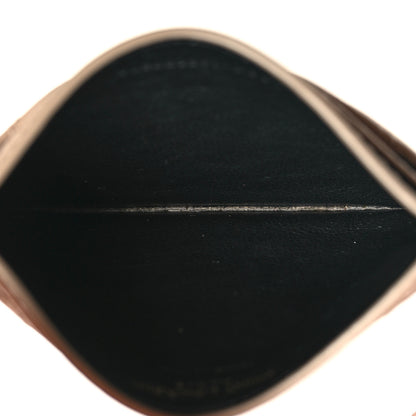 Saint Laurent Grain De Poudre Matelasse Chevron Monogram Credit Card Case Sea Salt 5 of 10