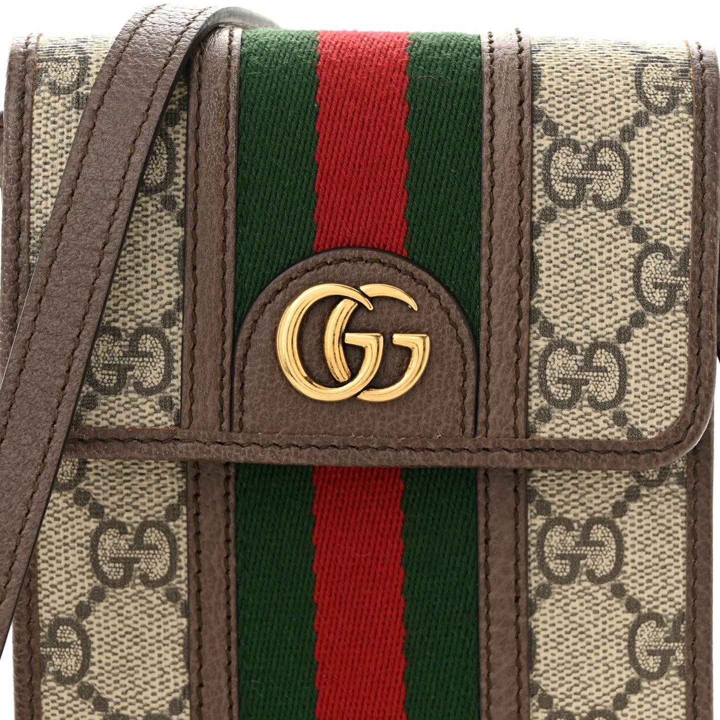 GG Supreme Monogram Web Mini Ophidia Crossbody Bag Beige New Acero