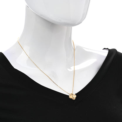 Van Cleef & Arpels 18K Yellow Gold Guilloche Vintage Alhambra Pendant Necklace 2 of 7