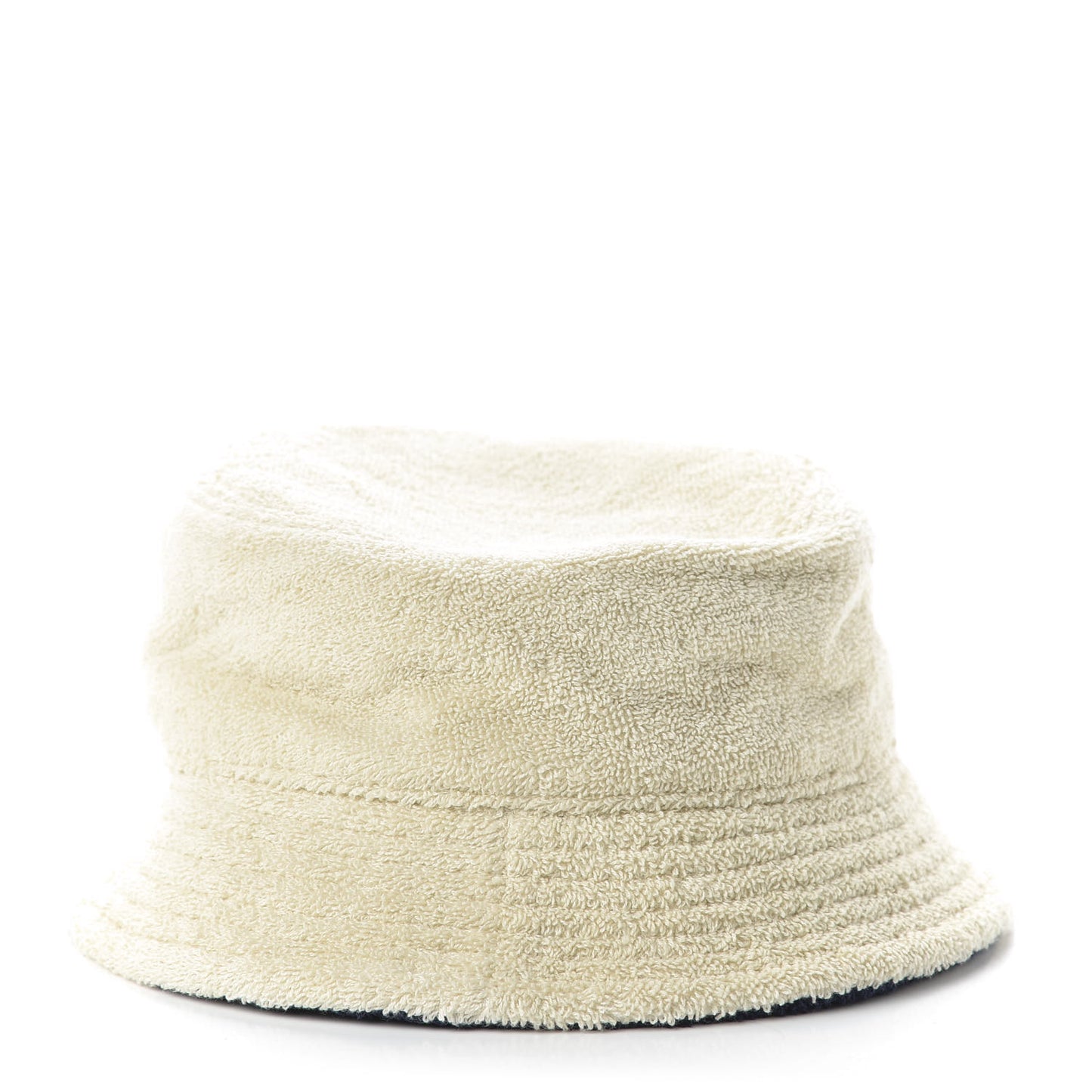 Cotton Terrycloth CC Cloche Bucket Hat L Beige Navy Blue