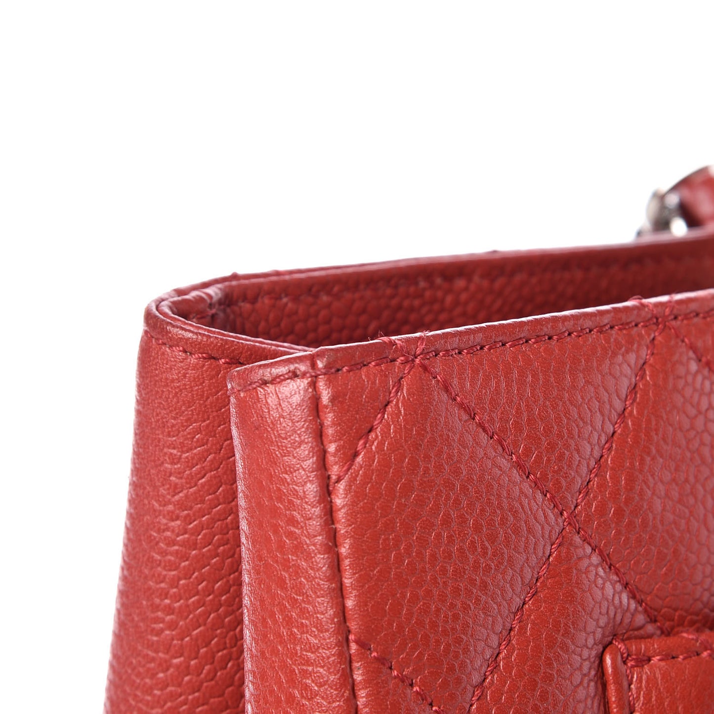 Caviar Quilted Grand Shopping Tote GST Red