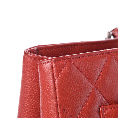 Chanel Caviar Quilted Grand Shopping Tote GST Red 13 of 14