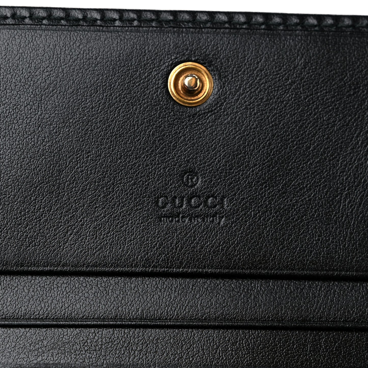 Calfskin Matelasse GG Marmont Card Case Wallet Black