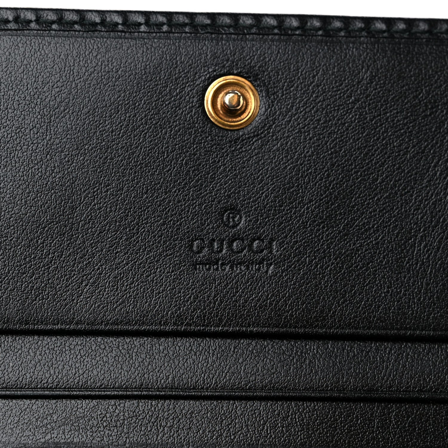 Gucci Calfskin Matelasse GG Marmont Card Case Wallet Black 6 of 11