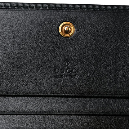 Gucci Calfskin Matelasse GG Marmont Card Case Wallet Black 6 of 11