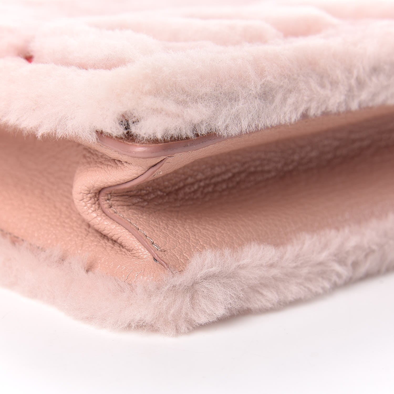 Miu Miu Shearling Goatskin Shoulder Bag 6 of 11