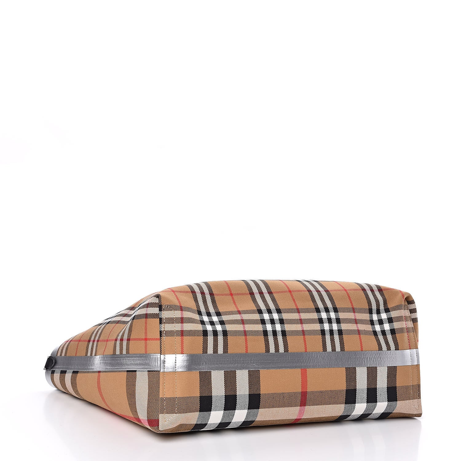 Burberry Vintage Check Large The Giant Reversible Tote Black Silver 3 of 7