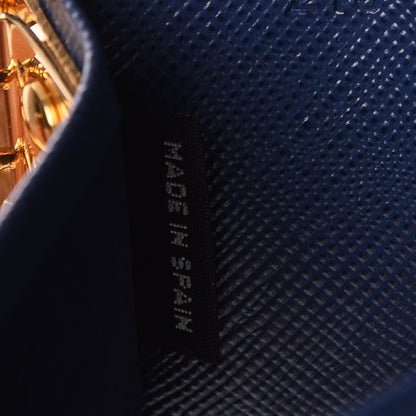 Prada Saffiano Metal 6 Key Holder Bleuette 8 of 8