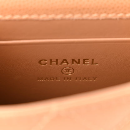 Chanel Caviar Quilted Mini Chain Top Handle With Chain Beige 6 of 10