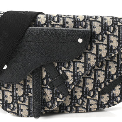 Christian Dior Oblique Saddle Messenger Pouch Beige Black 8 of 10