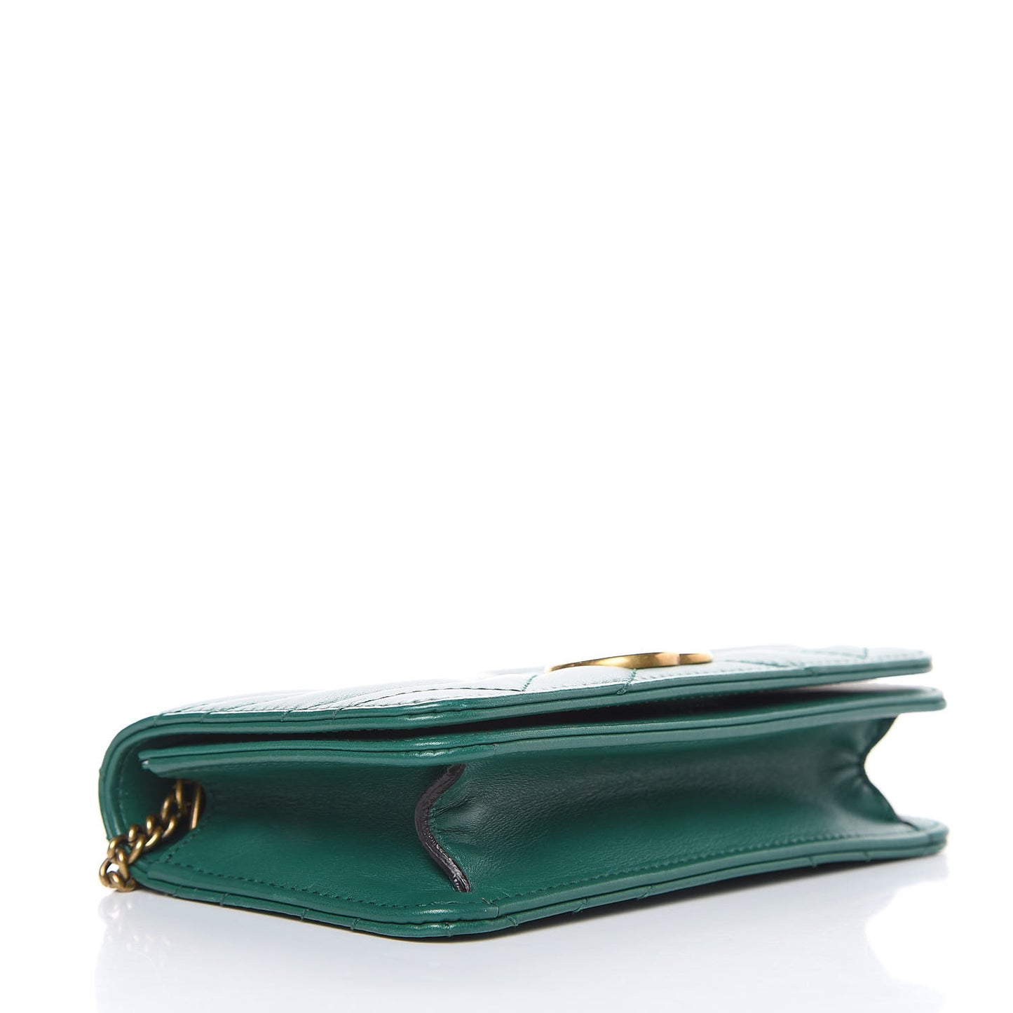 Calfskin Matelasse GG Marmont Mini Bag Emerald Green
