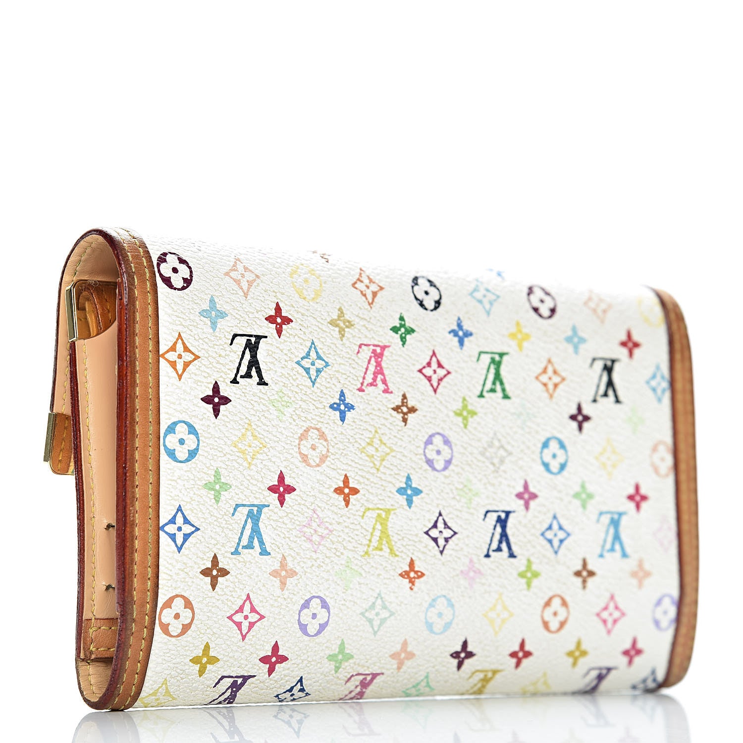 Louis Vuitton Monogram Multicolor Porte Tresor International Wallet White 3 of 18