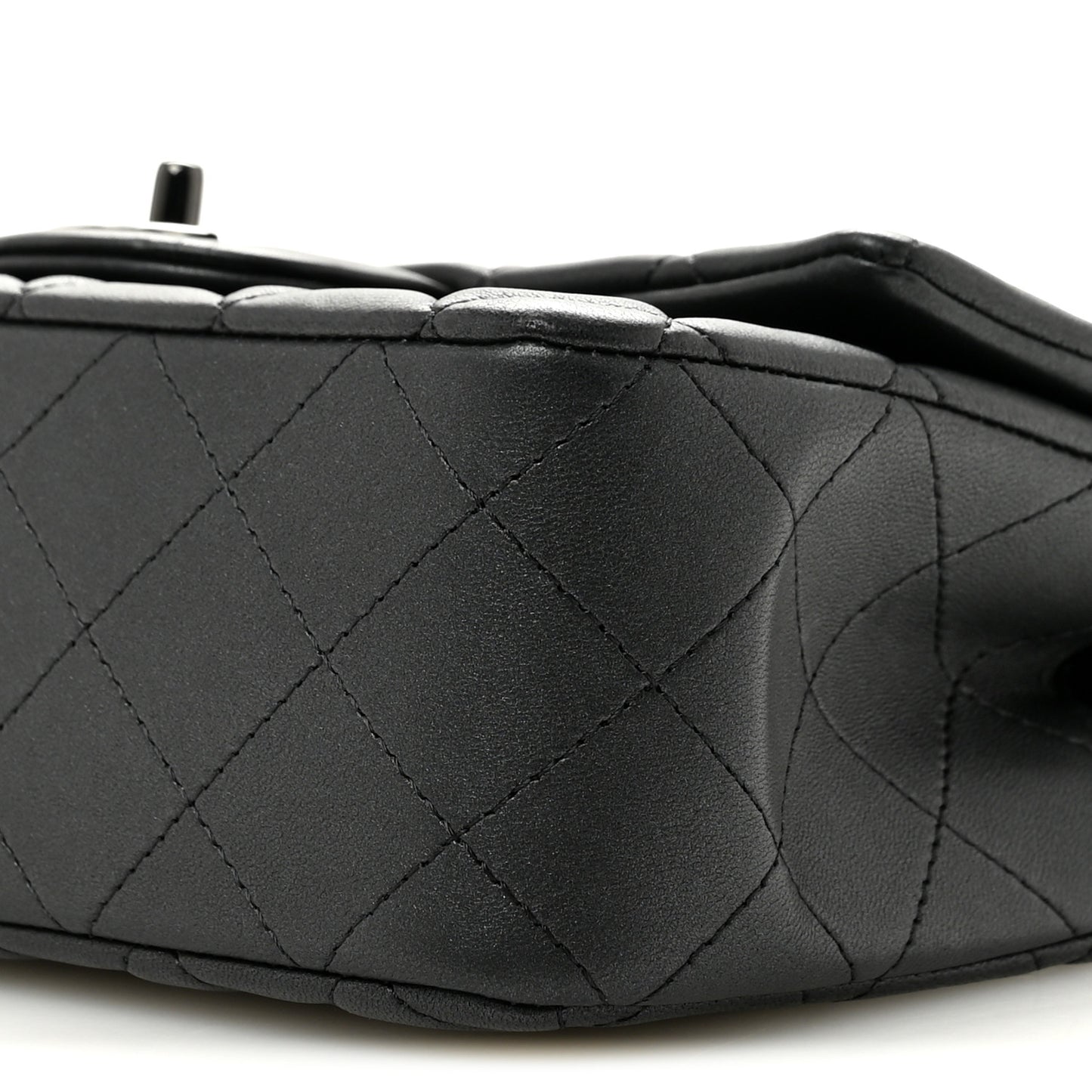 Lambskin Quilted Mini Rectangular Flap So Black