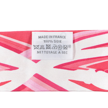 Hermes Silk Brides de Gala Shadow Twilly Rose Blanc Fuchsia 4 of 4
