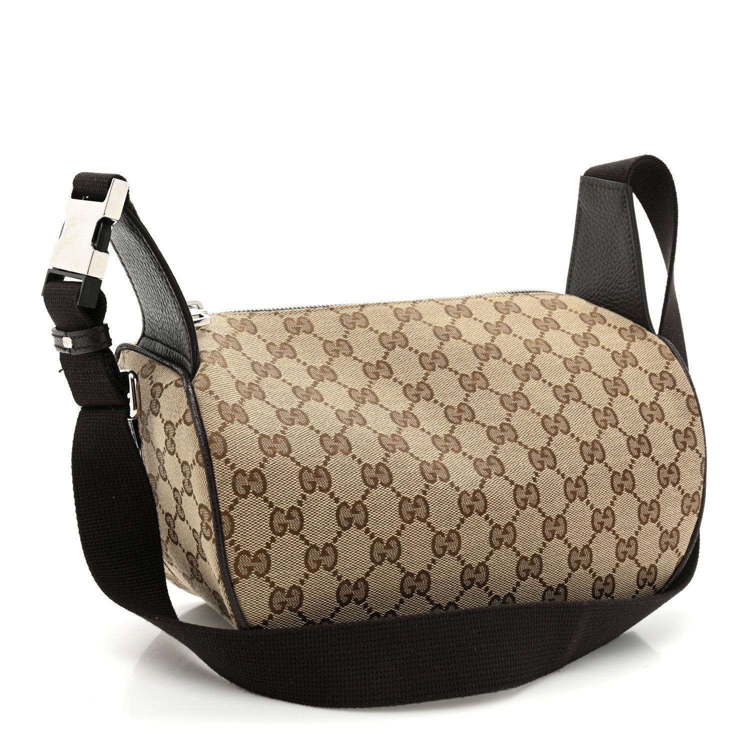 Gucci Monogram Dollar Calfskin Waist Pouch Beige Ebony Testa di Moro Marrone Scuro 3 of 10