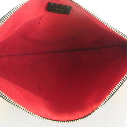 Fendi Vitello Elite Monster Eyes Pouch Black Yellow 5 of 9