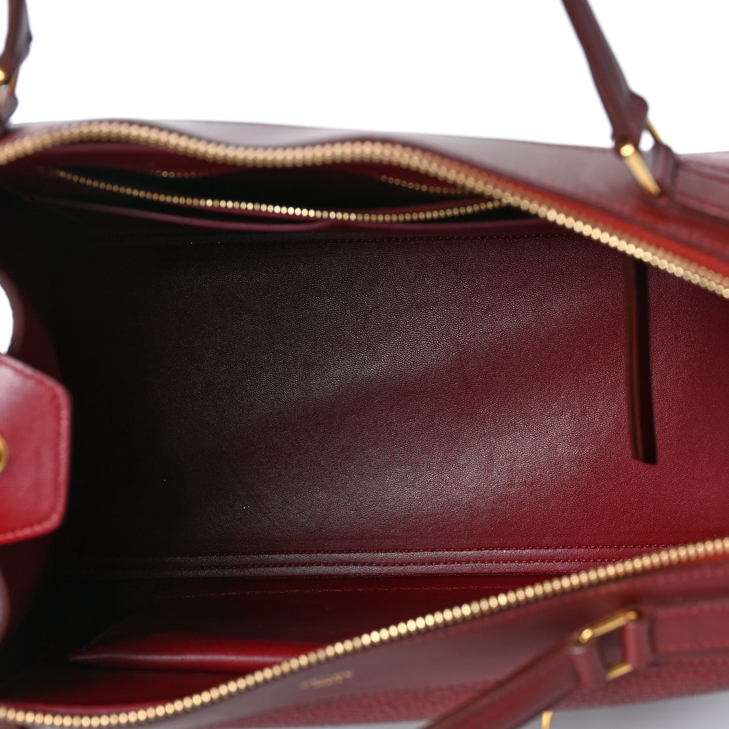 Bullhide Calfskin Small Ring Bag Dark Ruby