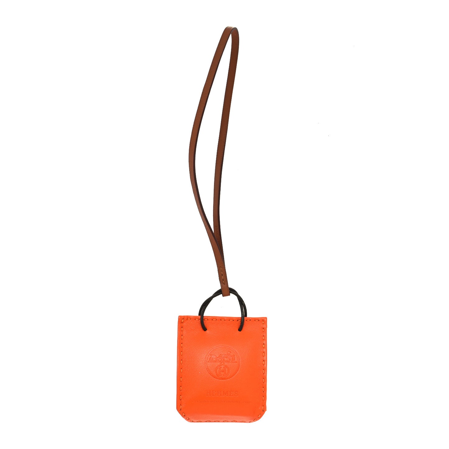 Milo Lambskin Swift Shopping Bag Charm Feu Gold