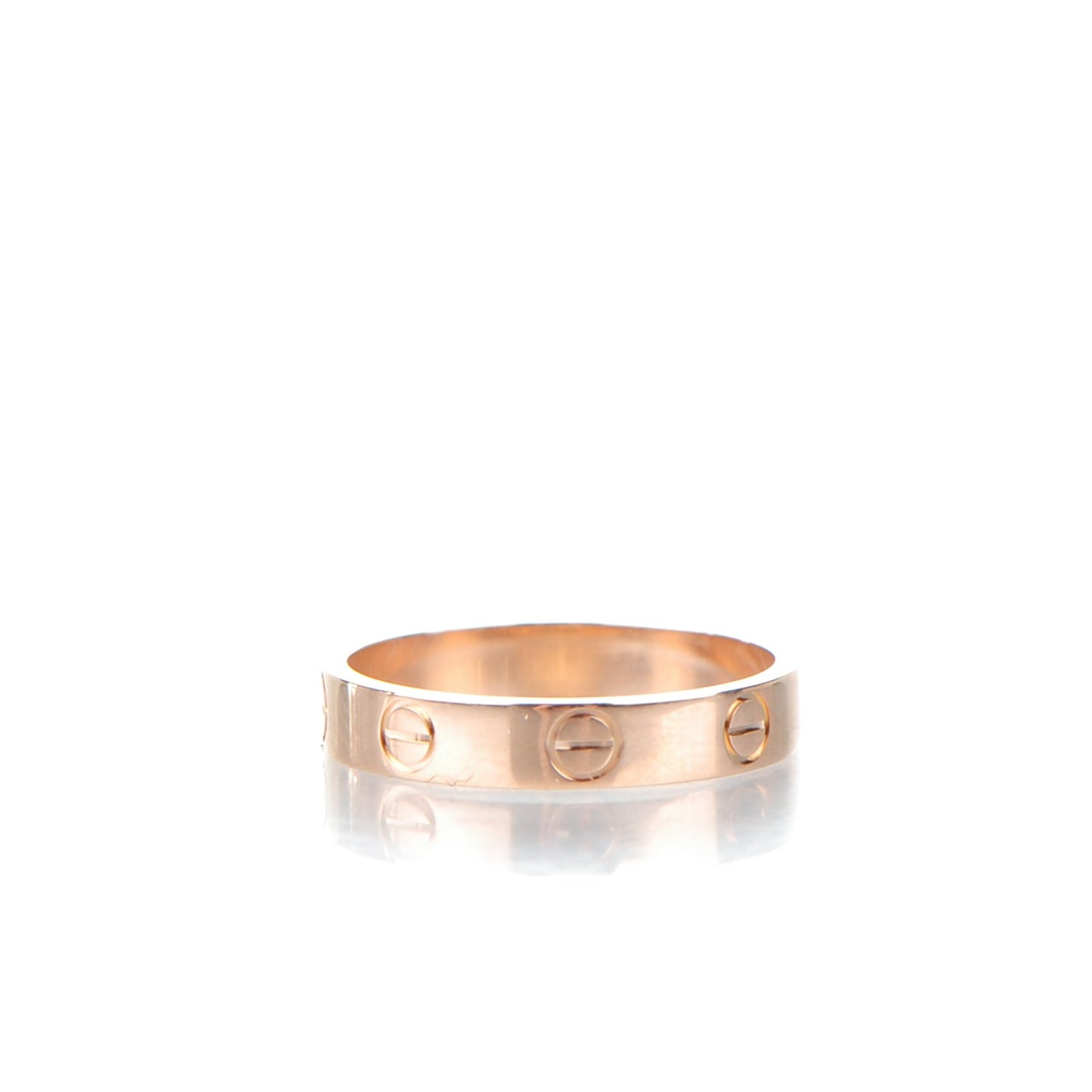 18K Pink Gold 4mm LOVE Wedding Band Ring 53 6.5