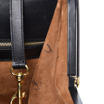 Delvaux Calfskin Evasion Top Handle Frame Bag Black 16 of 16