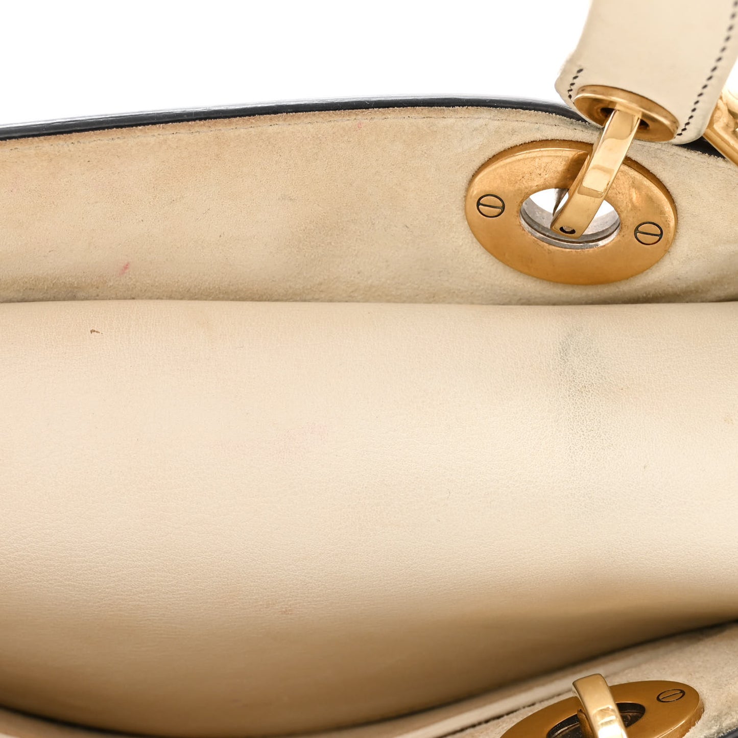 Calfskin Niki De Saint Phalle Medium Supple Lady Dior Off White