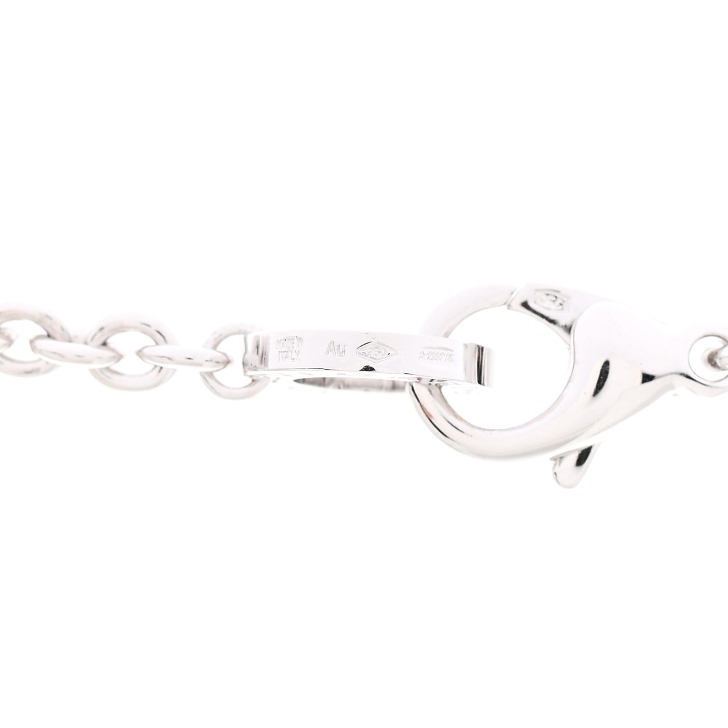18K White Gold Diamond BVLGARI BVLGARI Circle Pendant Necklace