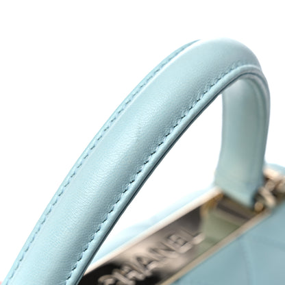 Chanel Lambskin Quilted Small Trendy CC Flap Dual Handle Bag Light Blue 22 of 26