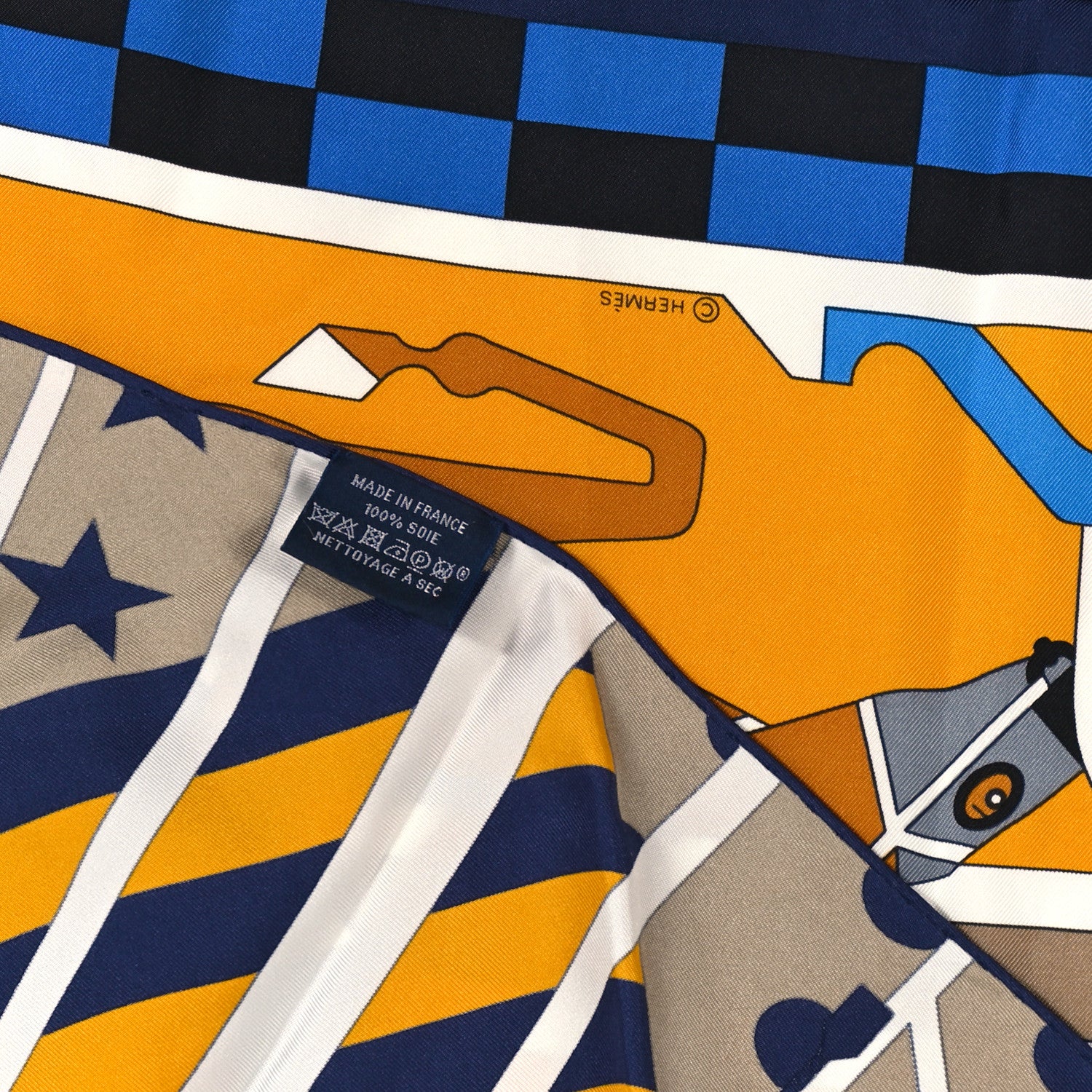 Hermes Silk Steeple Chase Giant Triangle Scarf 3 of 3