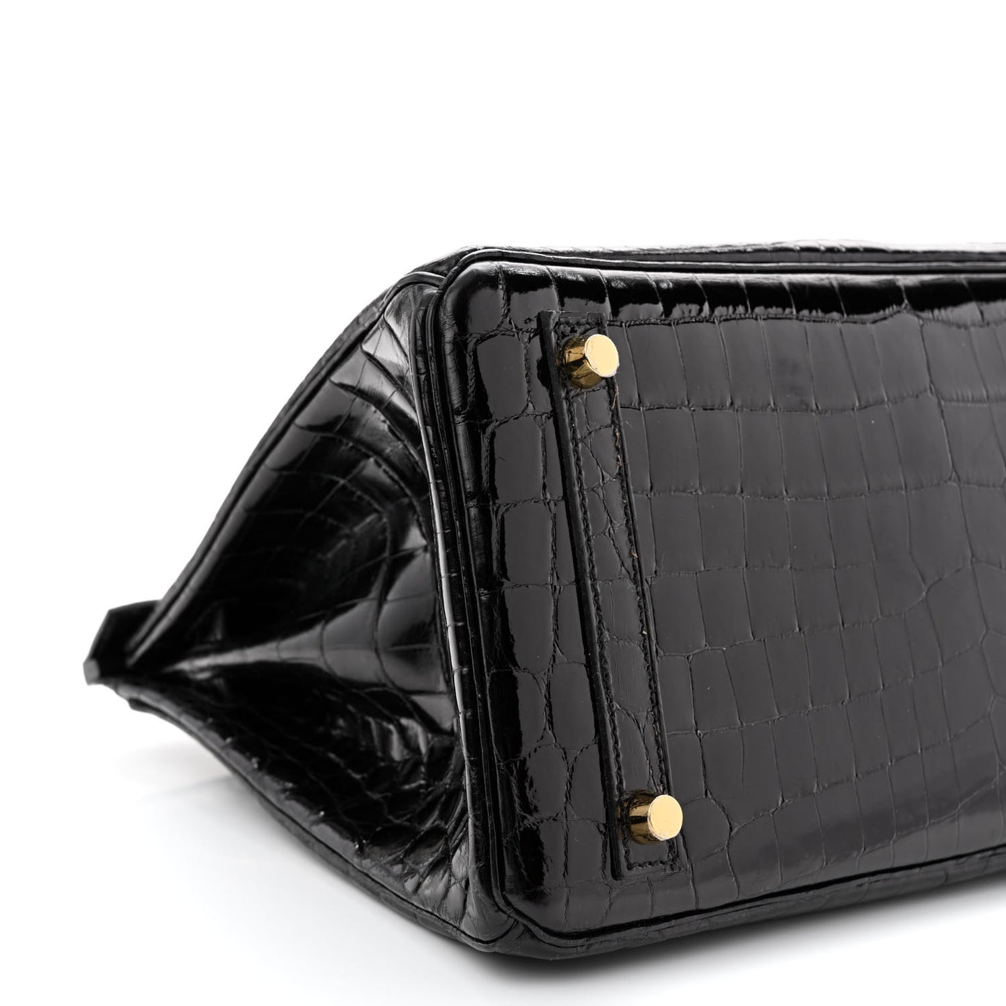 Shiny Niloticus Crocodile Birkin 30 Black