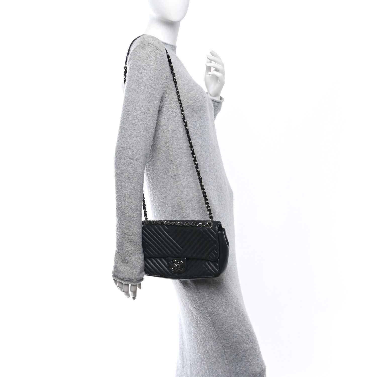 Chanel Lambskin Small CC Crossing Flap Black 2 of 12