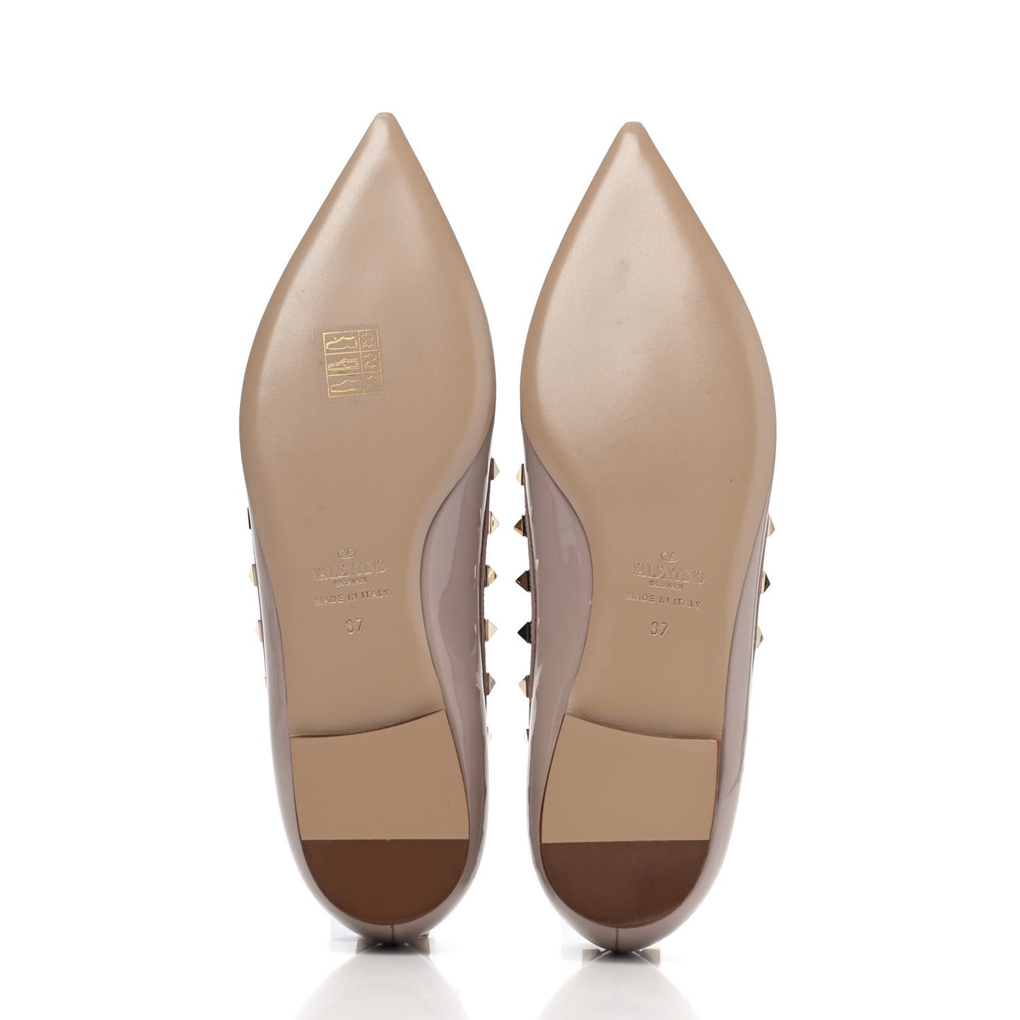 Patent Rockstud Ballerina Flats 37 Poudre