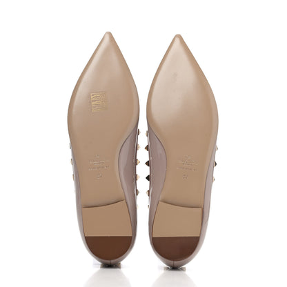 Valentino Garavani Patent Rockstud Ballerina Flats 37 Poudre 4 of 4
