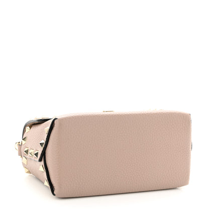 Valentino Garavani Pebbled Calfskin Mini Rockstud Crossbody Bag Poudre 4 of 9