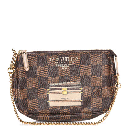 Louis Vuitton Damier Ebene Trunks and Locks Mini Pochette Accessories 1 of 10