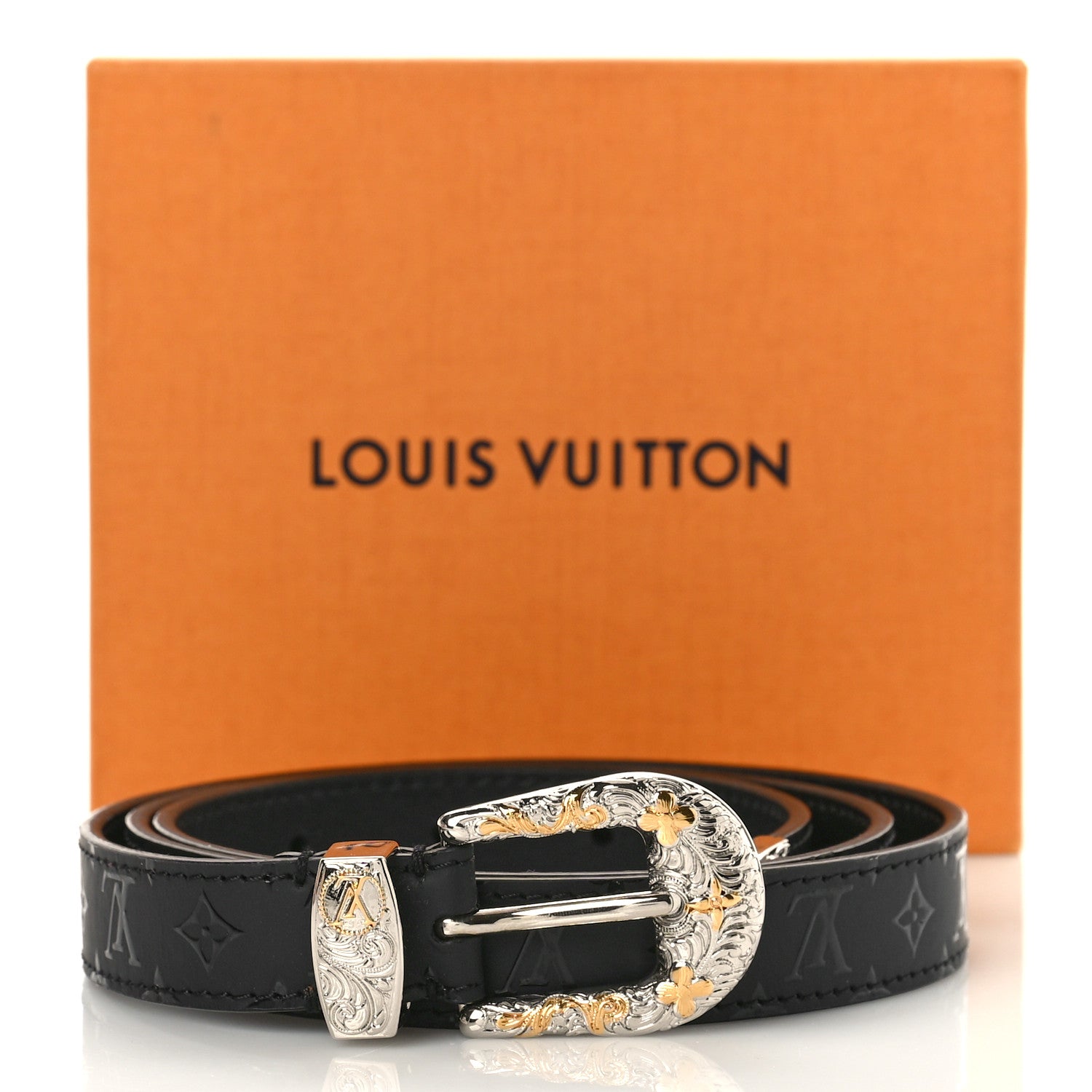 Louis Vuitton Calfskin Monogram 20mm Belt 85 34 Black 6 of 6