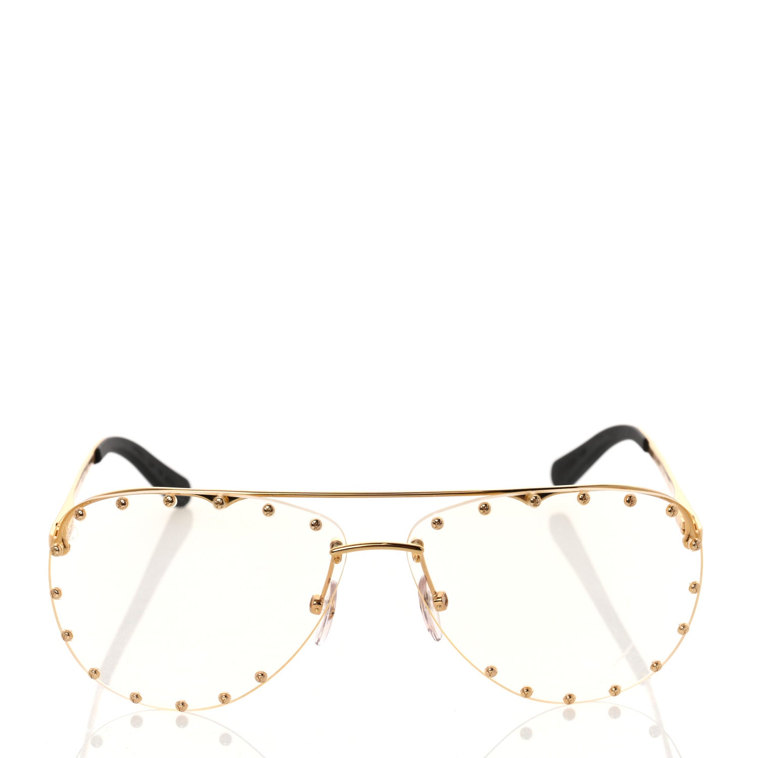 Louis Vuitton Metal The Party Aviator Sunglasses Z0997W Gold 2 of 8