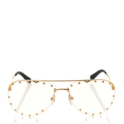 Louis Vuitton Metal The Party Aviator Sunglasses Z0997W Gold 2 of 8