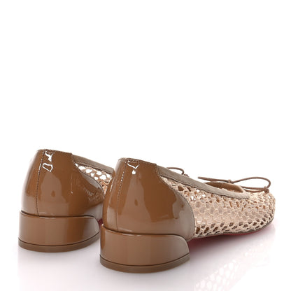 Christian Louboutin Mesh Patent Calfskin Sweetie Jane Flats 37.5 Lionne 5 of 8
