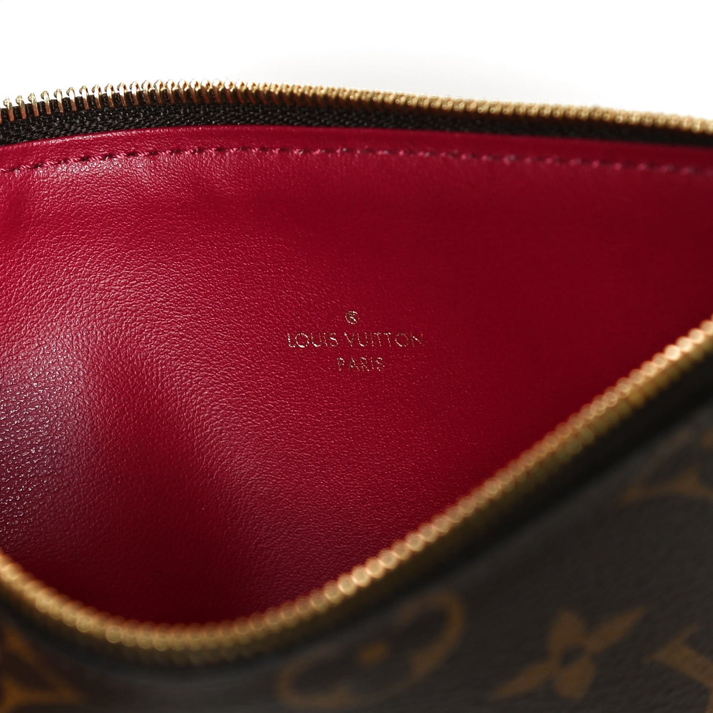 Monogram Pochette Felicie Chain Wallet Fuchsia