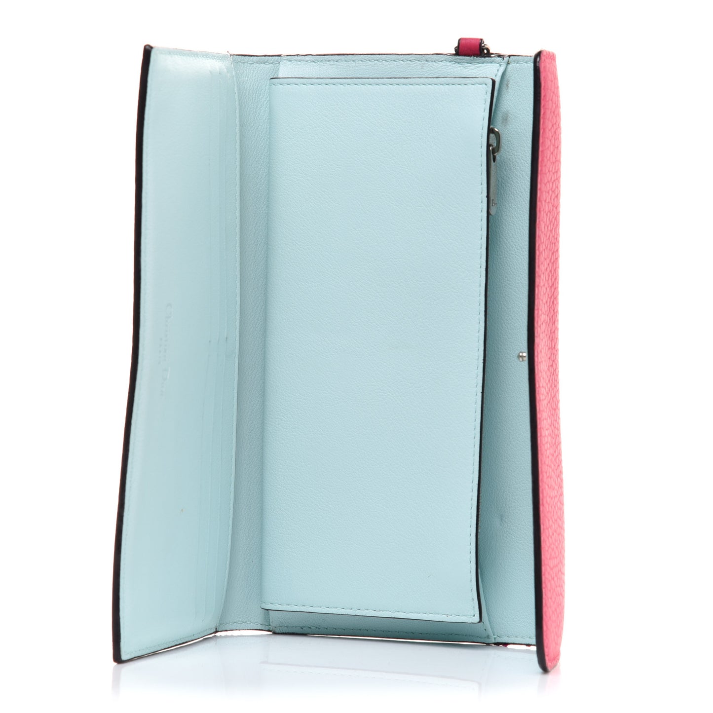 Bullcalf Diorissimo Long Wallet Fuchsia Sky Blue