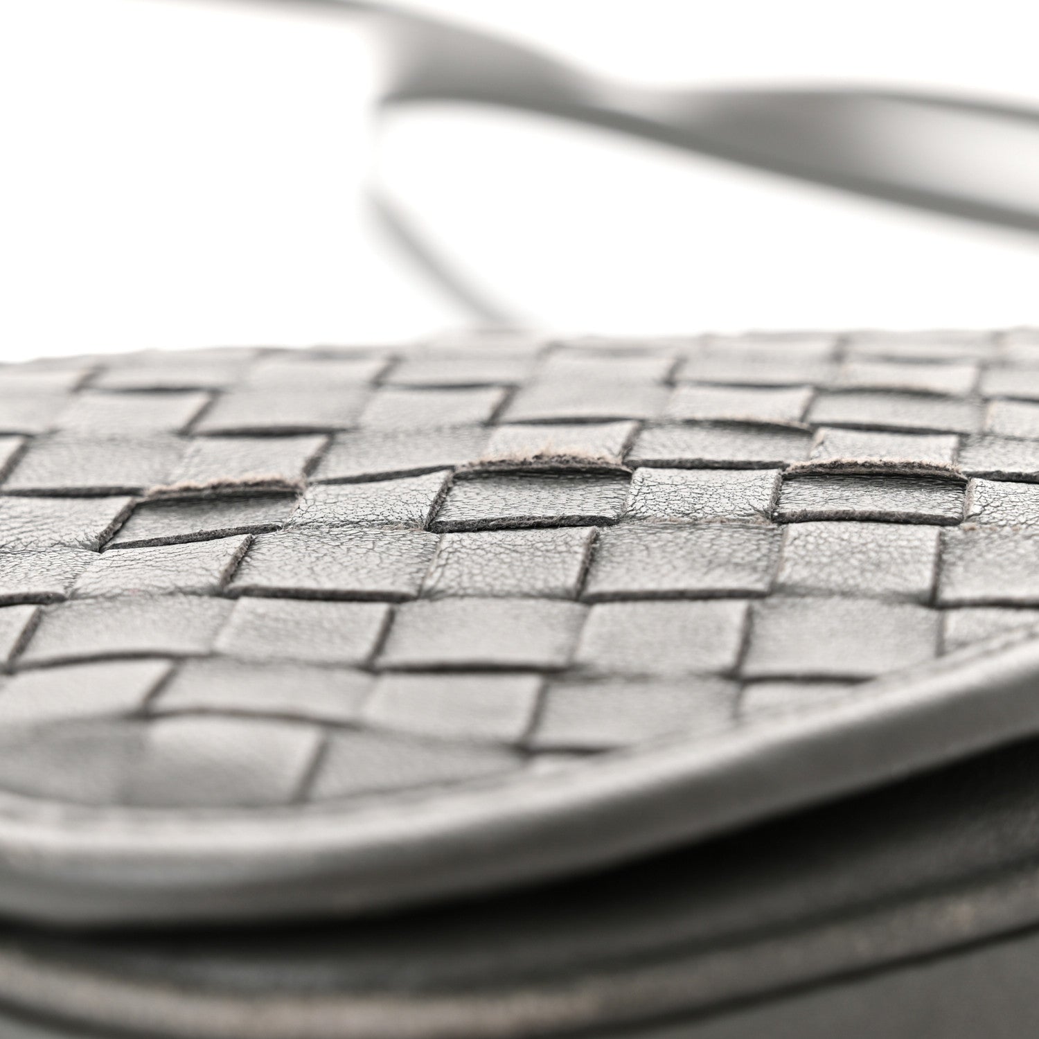Bottega Veneta Nappa Intrecciato Mini Flap Crossbody Light Grey 15 of 17