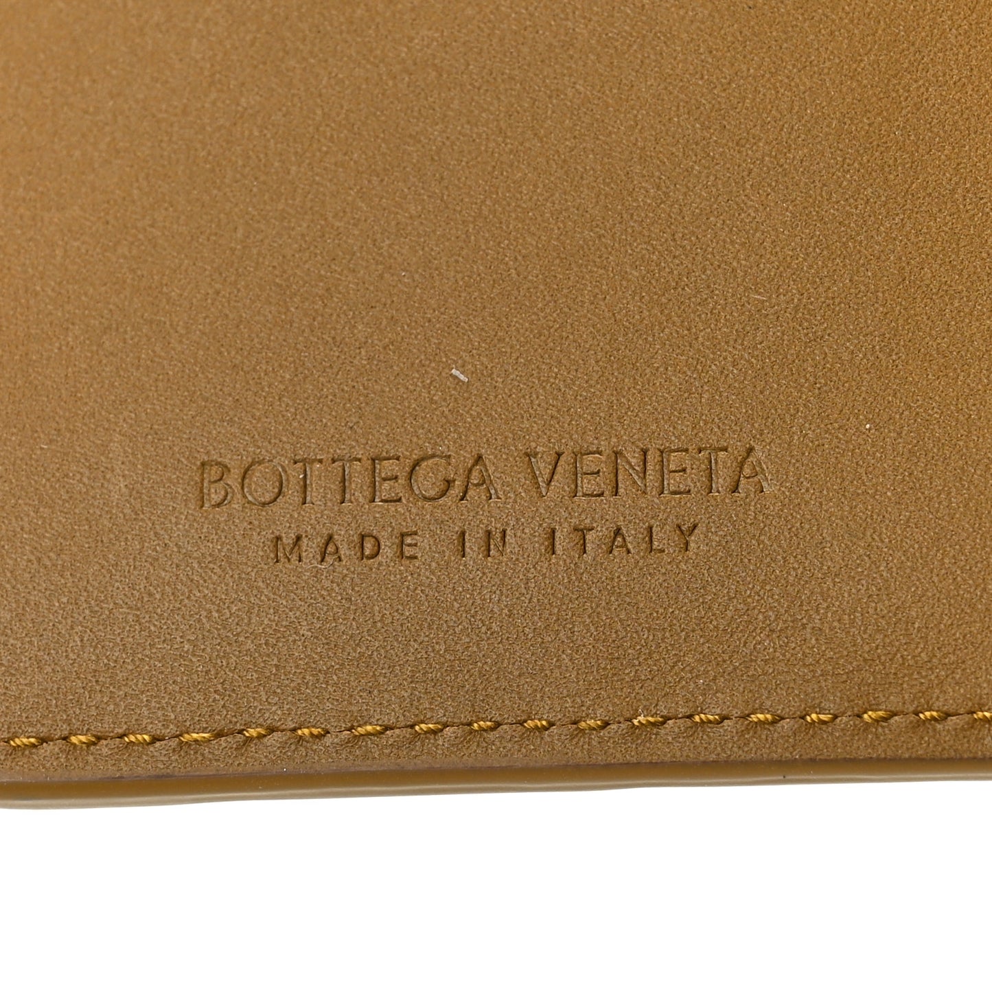 Calfskin Intrecciato Zip Card Holder Moutarde