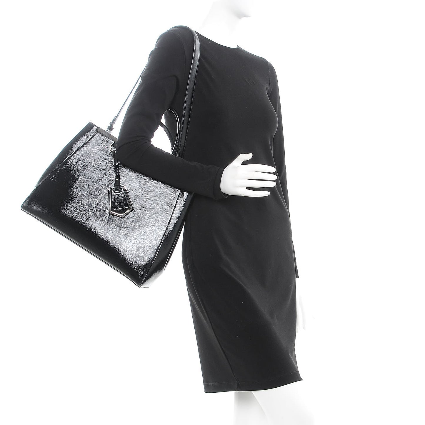 Patent Vitello Elite Regular 2Jours Tote Black