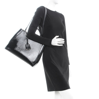 Fendi Patent Vitello Elite Regular 2Jours Tote Black 2 of 18
