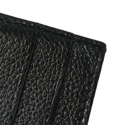 Balenciaga Grained Calfskin Logo Cash Card Holder Black White 9 of 10