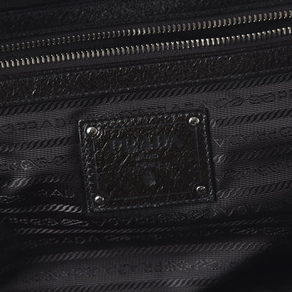 Prada Cervo Lux Chain Dome Satchel Black 9 of 10