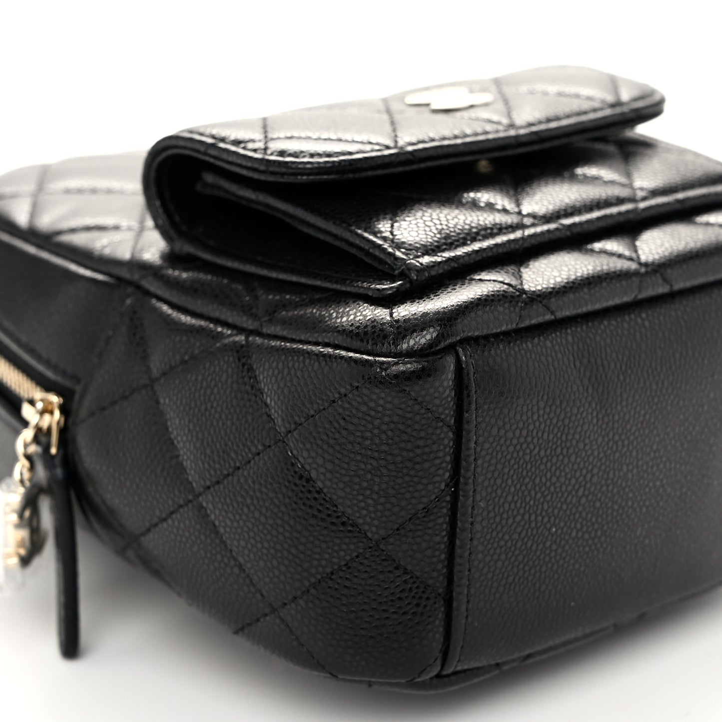 Caviar Quilted CC Mini Classic Backpack Black