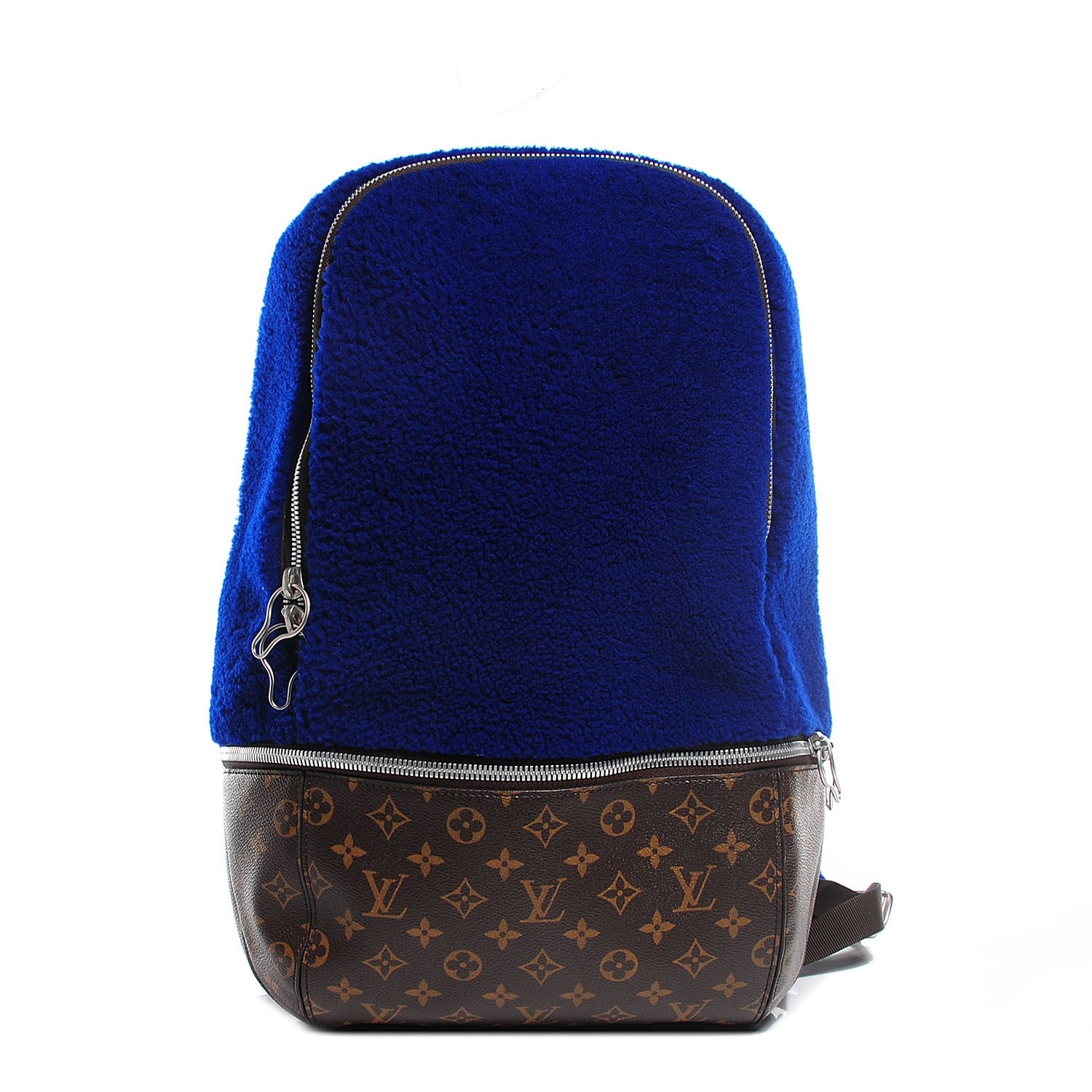 Louis Vuitton Shearling Monogram Marc Newson Fleece Pack Blue 1 of 8